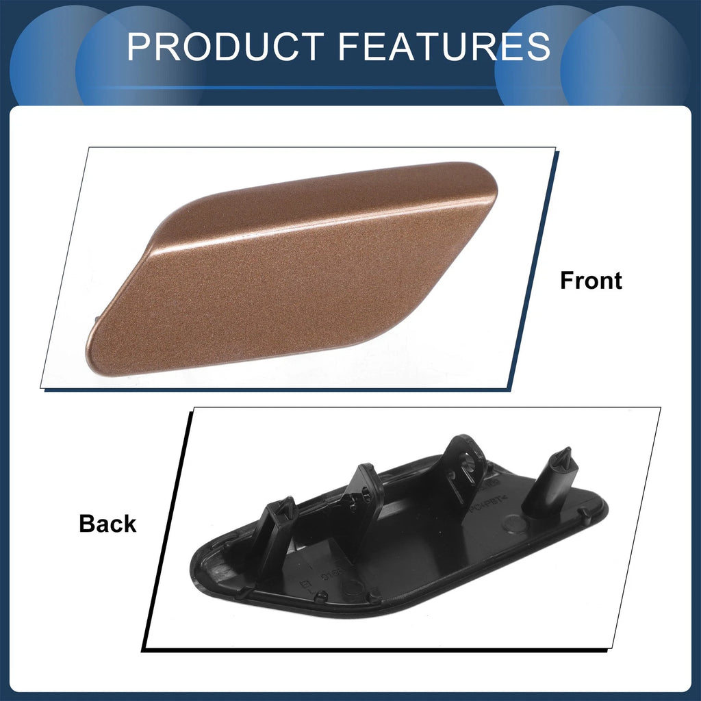Front Left Washer Nozzle Cover Cap for Volkswagen Jetta A6 (2011–2014) Brown