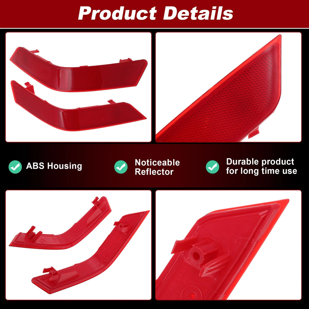 1 Pair Rear Bumper Reflector Side Marker for Nissan Rogue (2017–2020) No. 265656FV0B