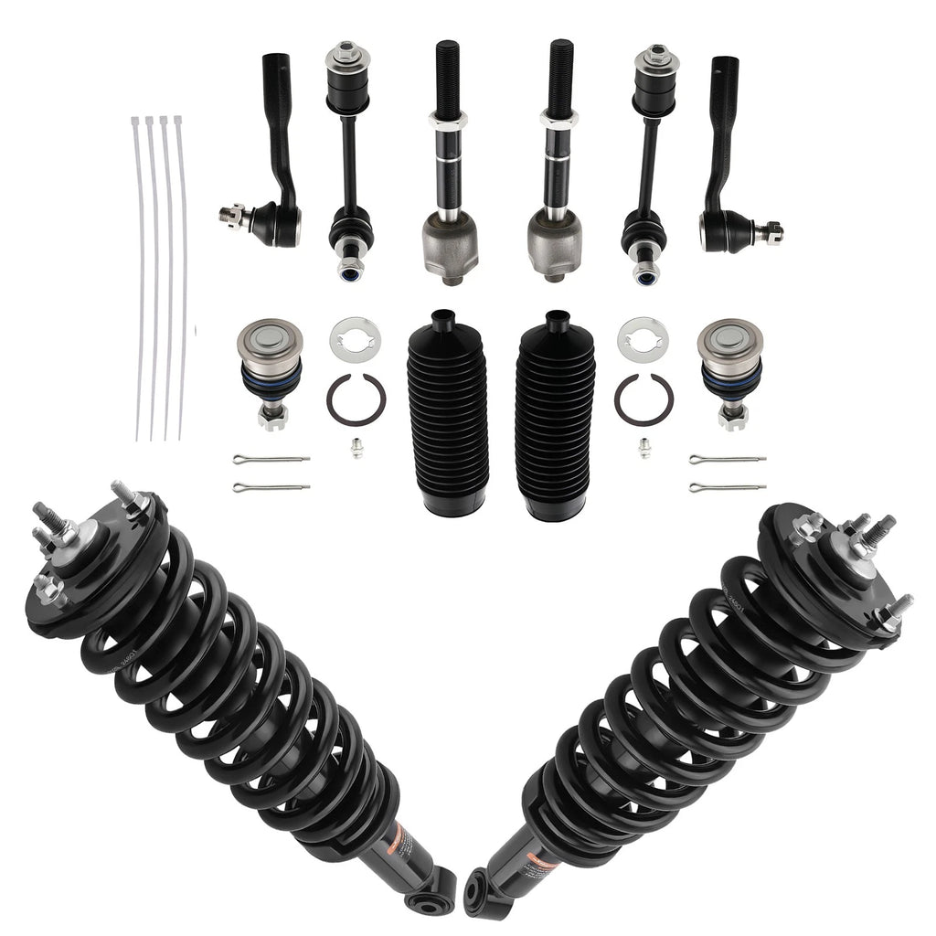 Set of 12 Front Struts Sway Bar Tie Rod Assembly Kit for Toyota Sequoia (2003–2007)