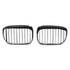 Replacement Black Chrome Plastic Driver Side Hood-Mounted Grille