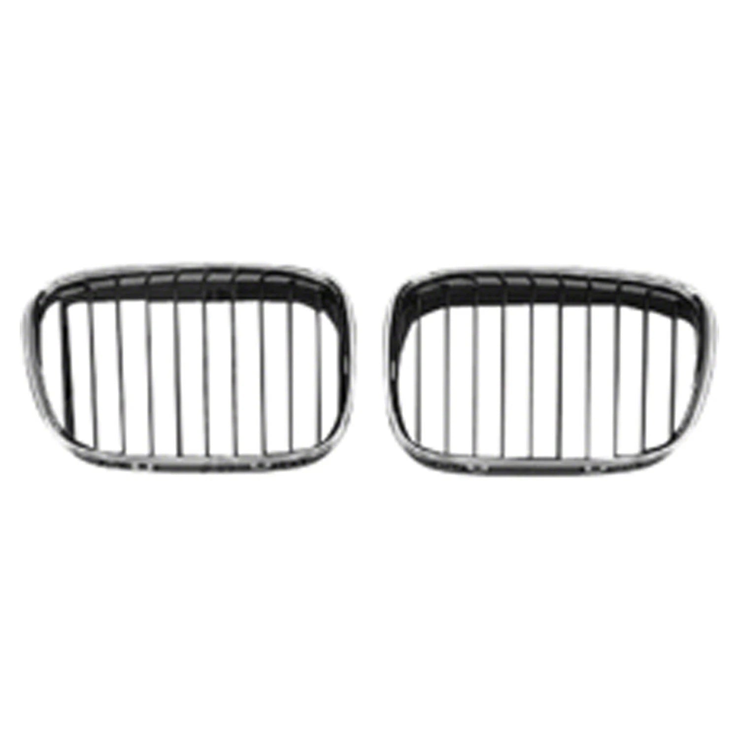 Replacement Black Chrome Plastic Driver Side Hood-Mounted Grille