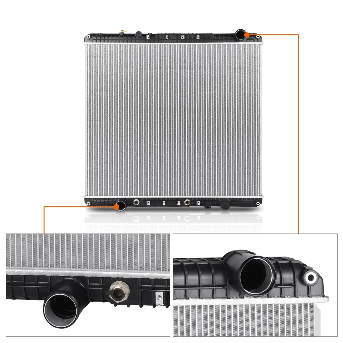 2-Row Aluminum Cooling Radiator for Freightliner 114SD/Western Star 4900 (2012–2019)