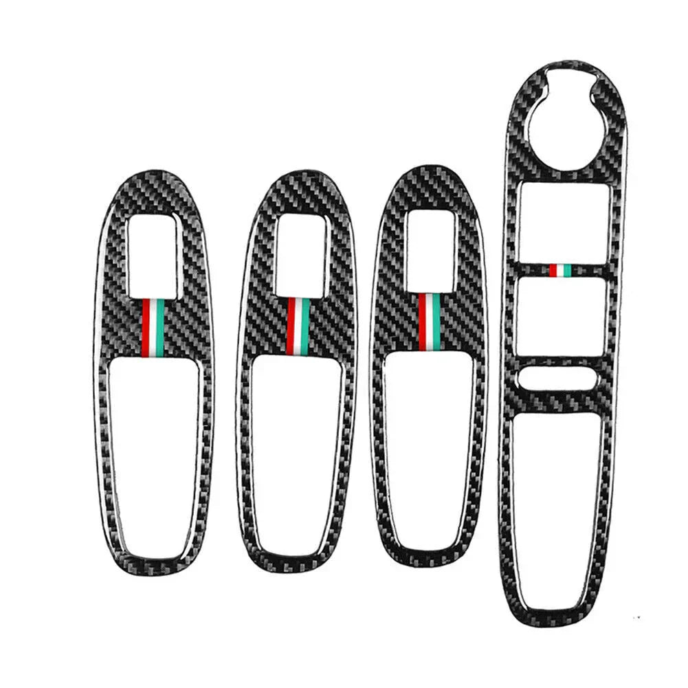 4 x Window Lift Switch Button Panel Cover Trim for Alfa Romeo 159 (2004-2012)