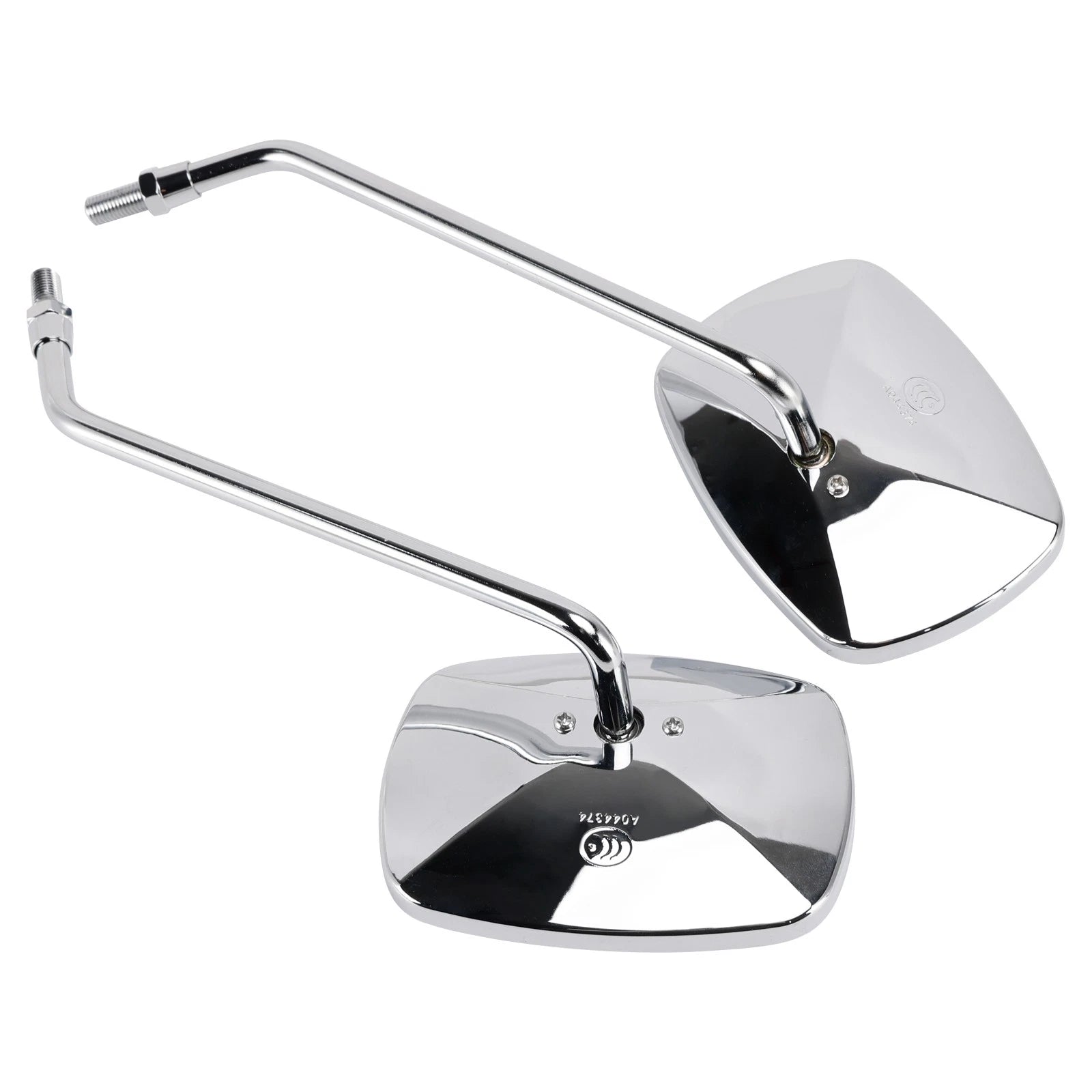 Set of 2 Chrome 10mm Rearview Mirrors for Piaggio Beverly 125 250 (2004–2008)