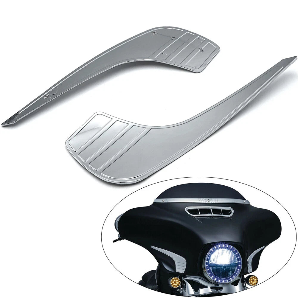 Chrome Tri-Line Fairing Accents for Harley Touring & Trike (2014–2017)