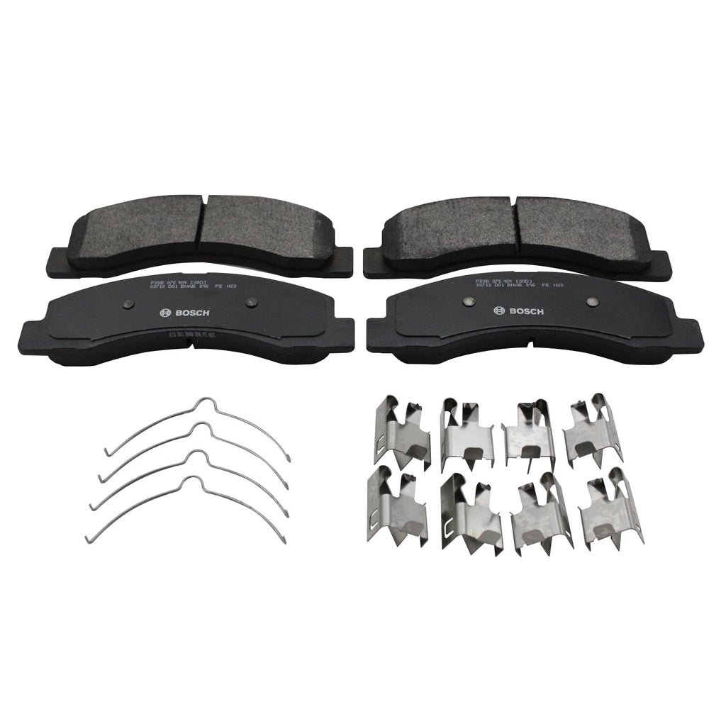 Set of 4 Bosch QuietCast Front Semi-Metallic Brake Pads for Excursion F-250 (2000–2005)