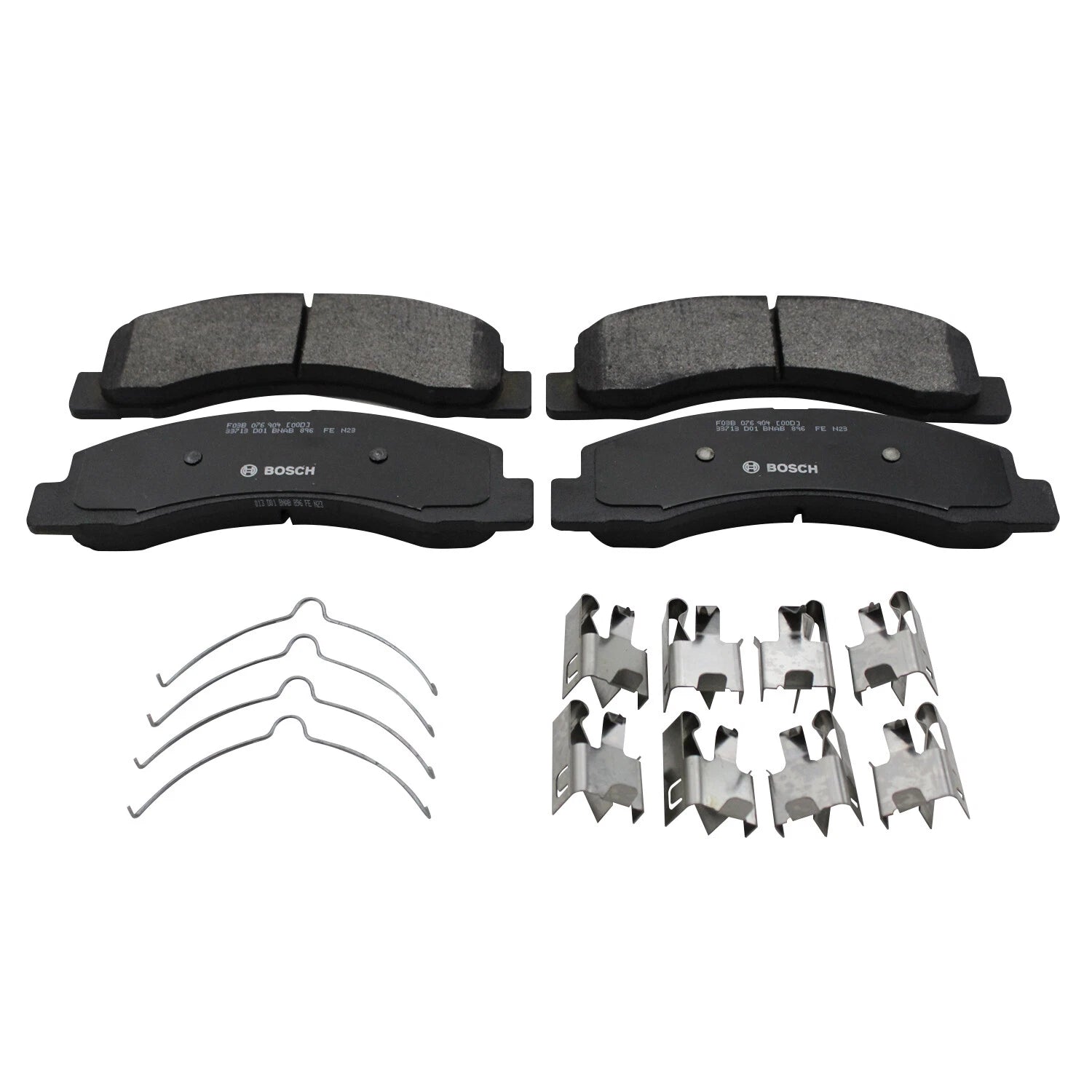 Set of 4 Bosch QuietCast Front Semi-Metallic Brake Pads for Excursion F-250 (2000–2005)