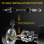 Set of 2 CV Axles for Yamaha Big Bear 350 (1998–2001)