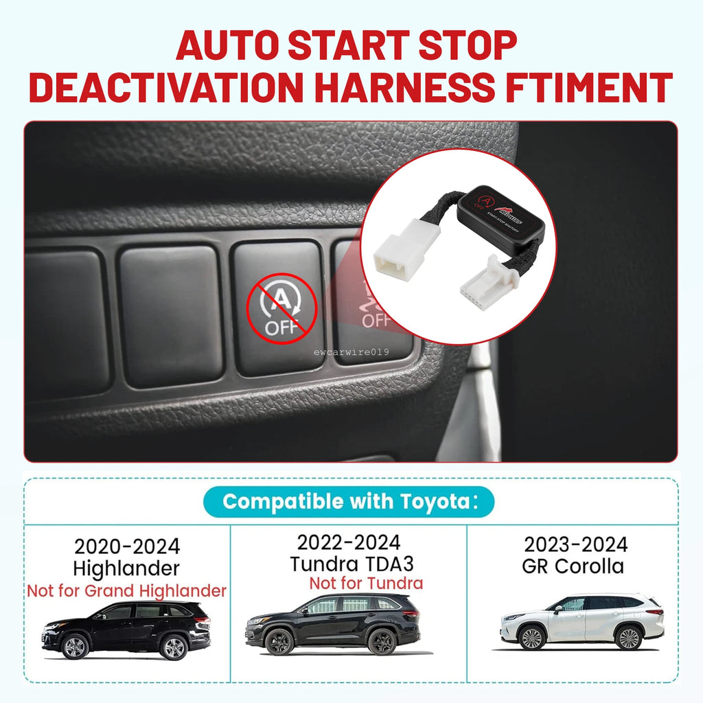 Auto Disable Start Stop Eliminator for Toyota Highlander Tundra (TDA3)