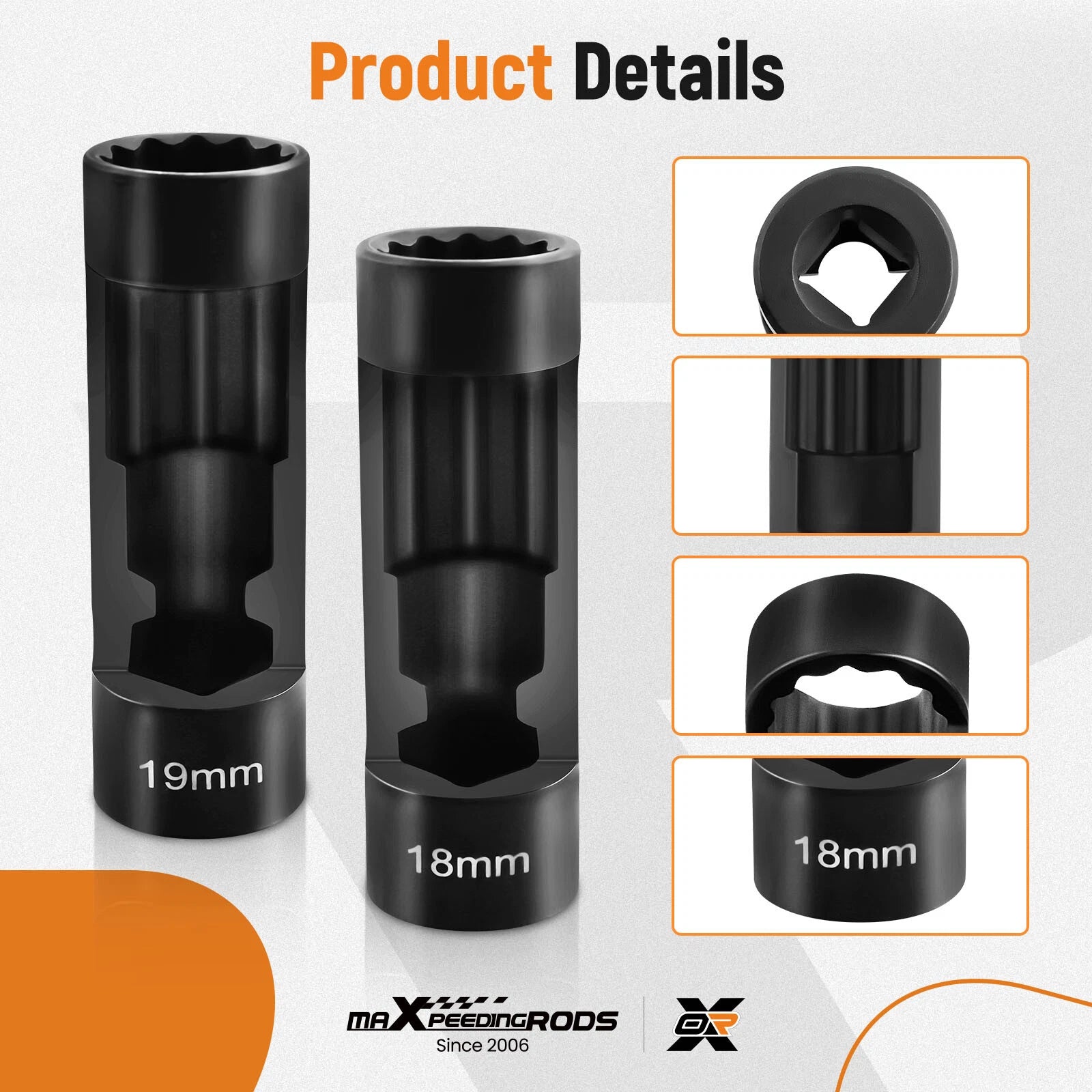 5pcs Suspension Strut Nut Socket Tool for Various Vehicles (Fit Many Models)