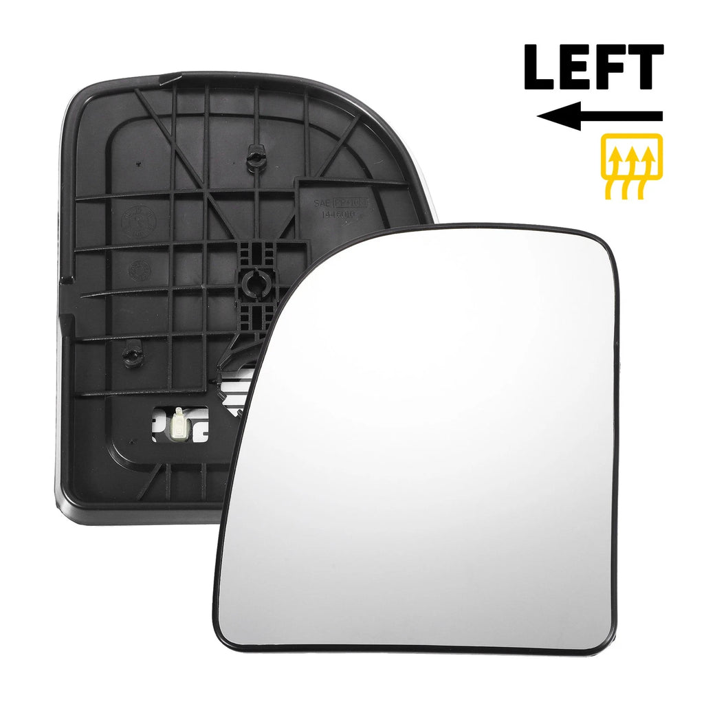 Left Side Heated White Mirror Glass for Ford E150 E250 E350 E450 (2000–2023)