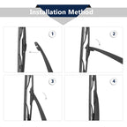 Rear Windshield Wiper Arm Set 450mm 18in for BMW E39 Touring (1996-2003)
