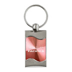 Pink Rectangular Wave Keychain - Officially Licensed for Chrysler Pacifica