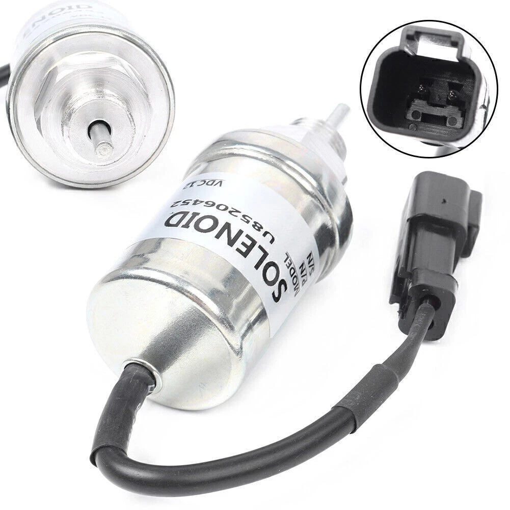 12V Fuel Shut Off Solenoid for Perkins 403C-11, 403C-15, 404C-22, 404C-22T