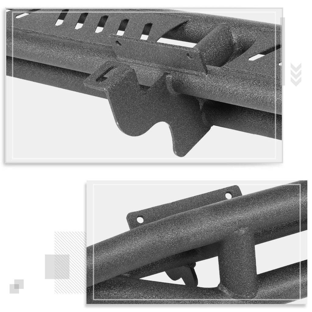 Set of 2 Textured Side Step Nerf Bars for Jeep Wrangler JL (2018–2024)