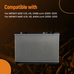 Aluminum Engine Radiator for INFINITI M35/M45 (2006–2010) CU13012 13012