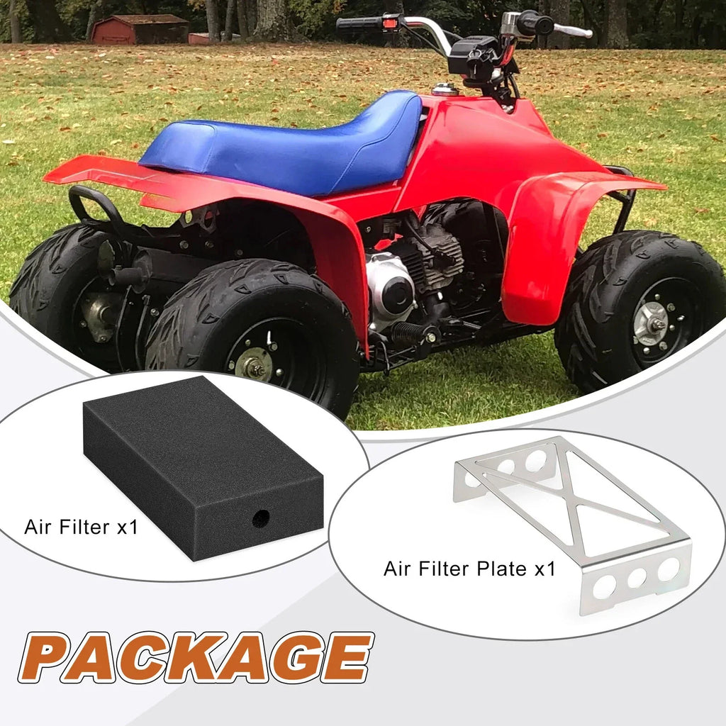 Air Filter Cleaner Element W/ Mount Plate for Honda FourTrax 70 (1991–1994)