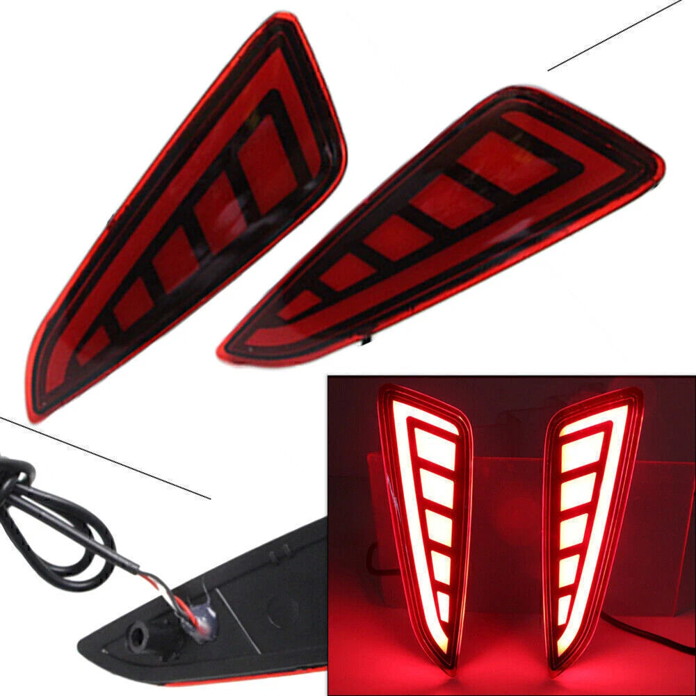 2X LED Rear Bumper Lights Taillights for Toyota CHR (2017–2018)