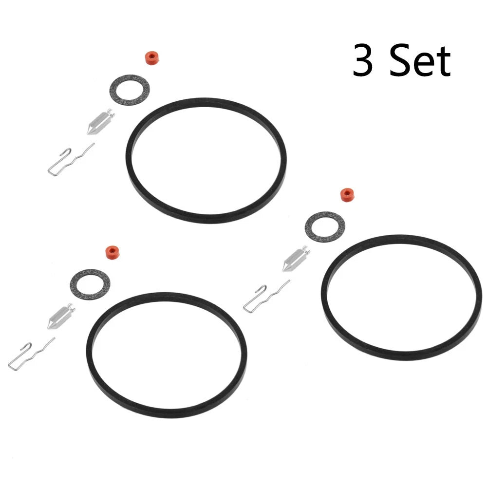 Set of 3 Carburetor Needle Seat Repair Kit for Tecumseh 631021 631021A 621021B