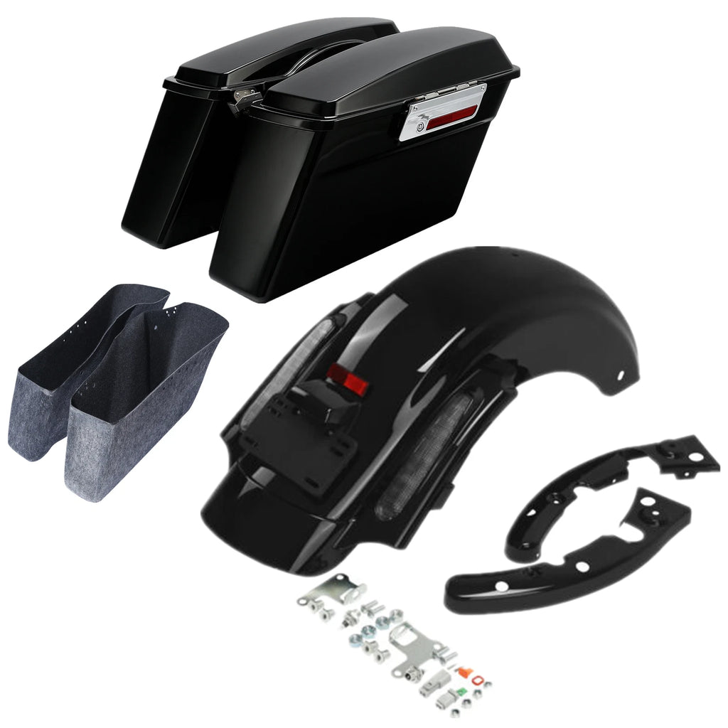 Hard Saddlebags & Rear Fender System for Harley Touring CVO Street Glide (2009–2013)