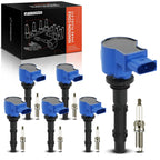 Set of 6 Ignition Coils & Iridium Spark Plugs for Mercedes-Benz W203 W204
