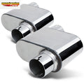 2X 2.25" Inlet/Outlet Race Performance Chambered Exhaust Muffler Chrome