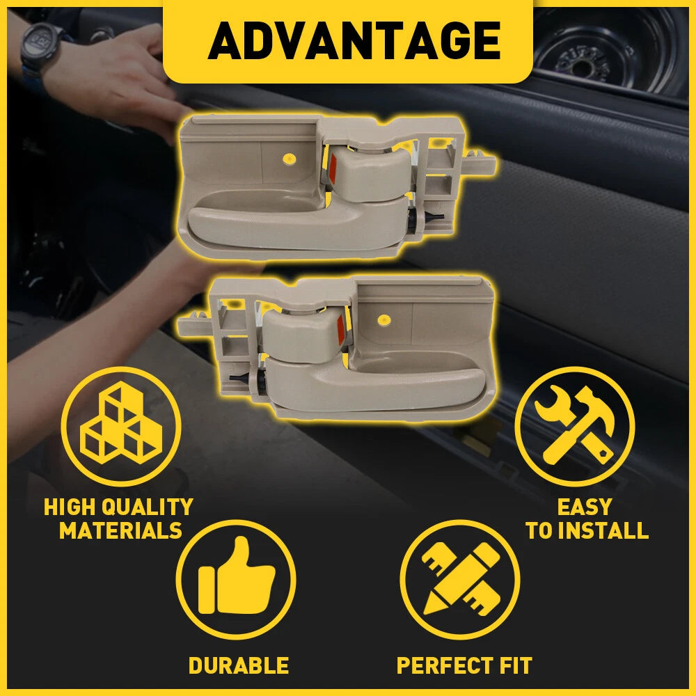 Set of 2 Interior Door Handles for Toyota Corolla (2003–2008) Beige