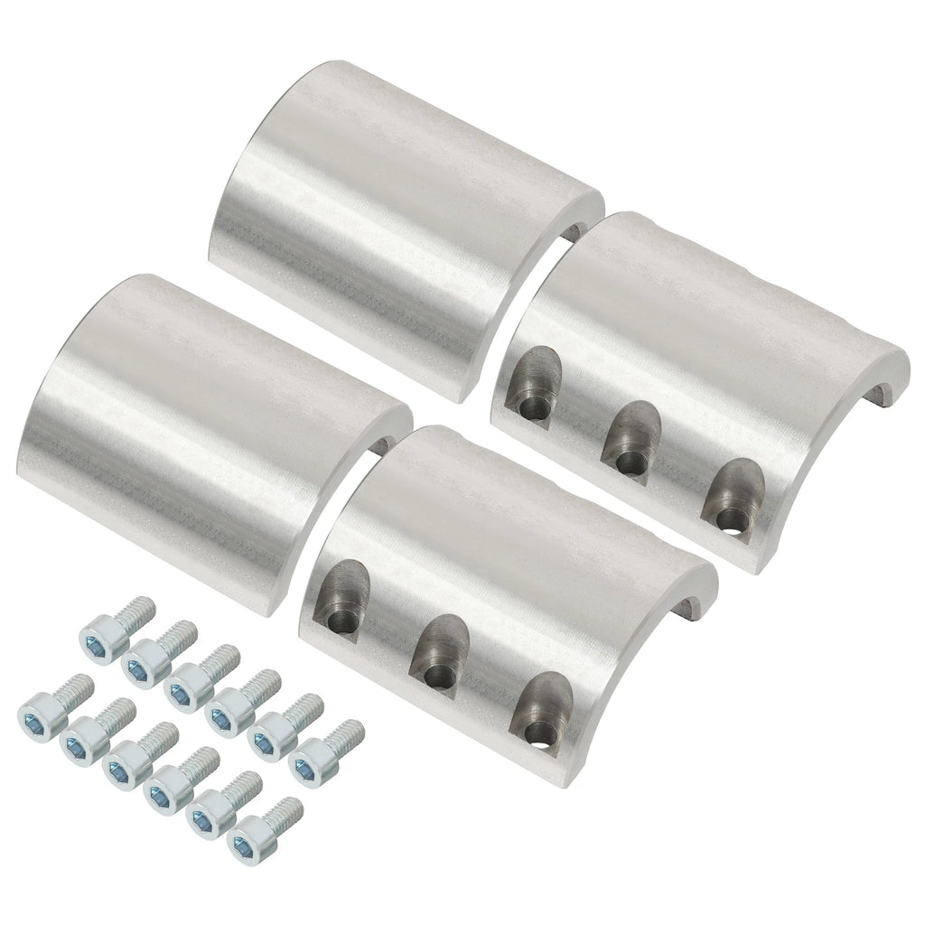 Set of 2 Steel Bolt-On Tube Clamps for Universal Roll Cage (1.75")