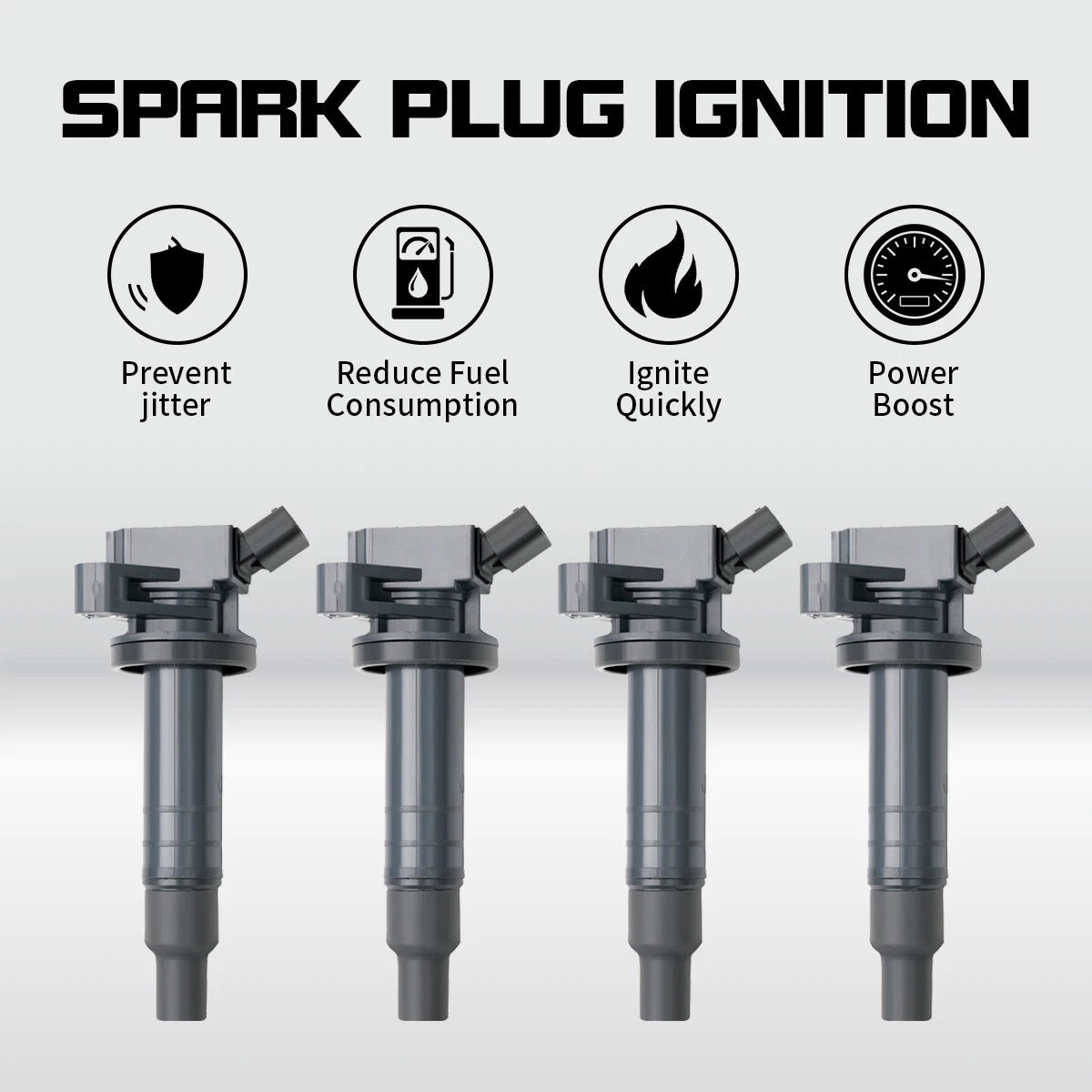 Set of 4 Ignition Coils for Toyota Corolla Celica Matrix (2000–2008) UF247 90919-02339