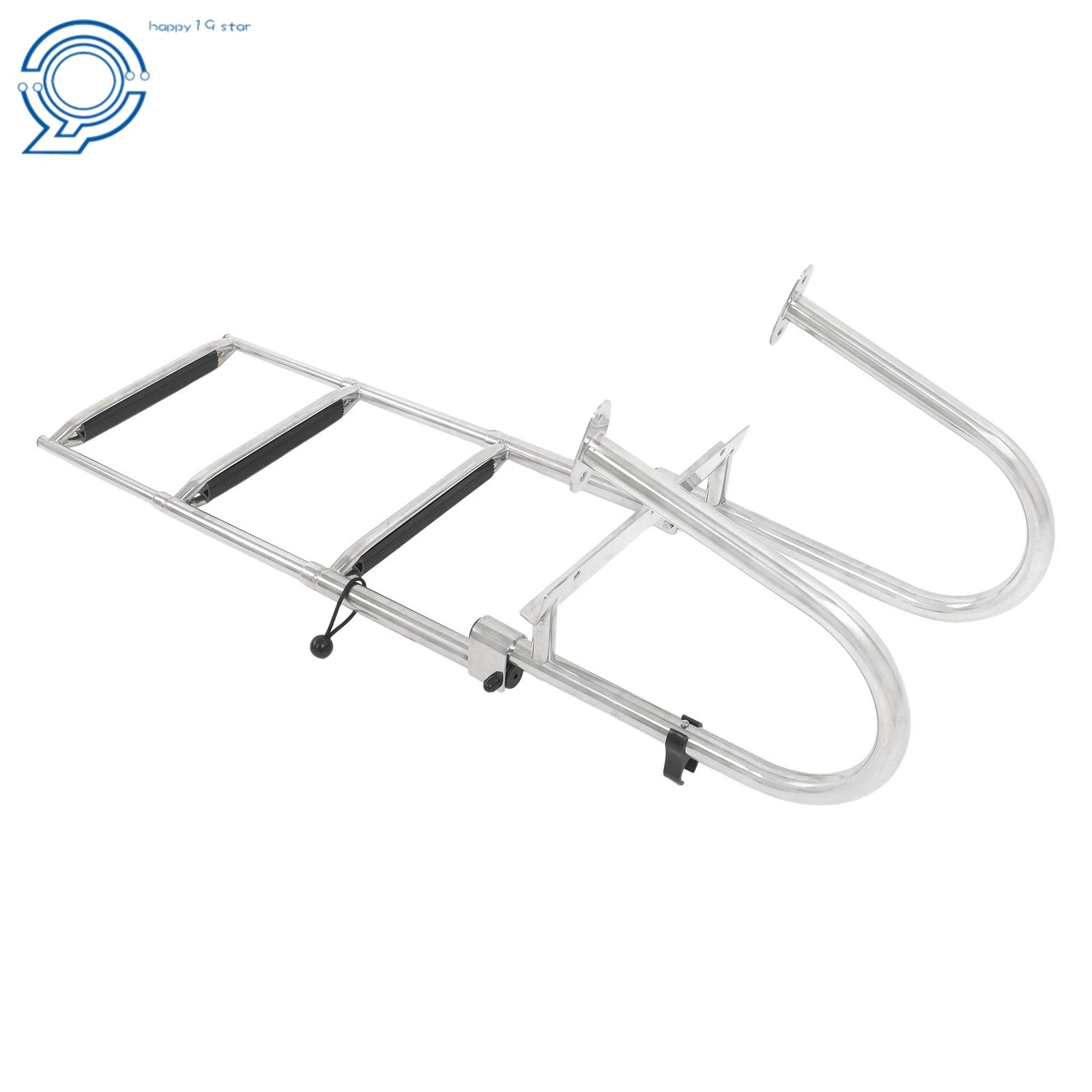 3 Step Stainless Steel Folding Ladder for Marine Pontoon Boat