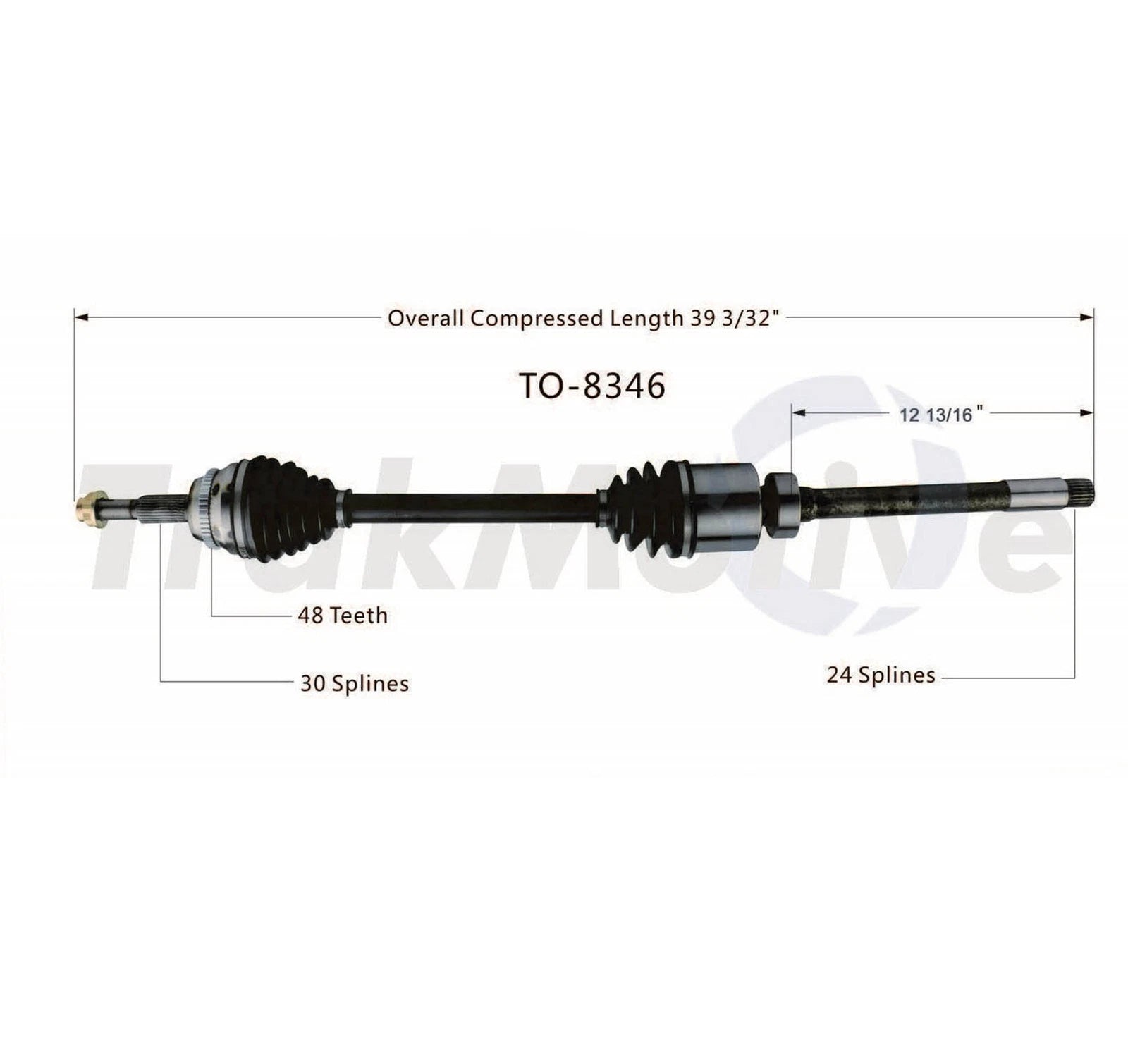 Surtrack Front Passenger Right CV Axle Shaft for Toyota TO-8346