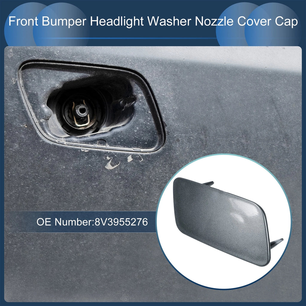 Front Right Washer Nozzle Cover Cap for Audi A3 (2017–2020) 8V3955276 Gray