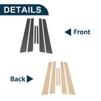 6 Pcs Door Pillar Window Trim for Honda Accord (1998–2002) Carbon Fiber