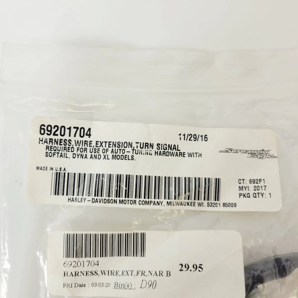 O2 Oxygen Sensor Harness Extension for Harley-Davidson (OEM 69201704)