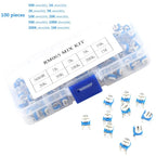 100Pcs Variable Resistor Potentiometer 500 Ohm-1M Ohm Trimpot