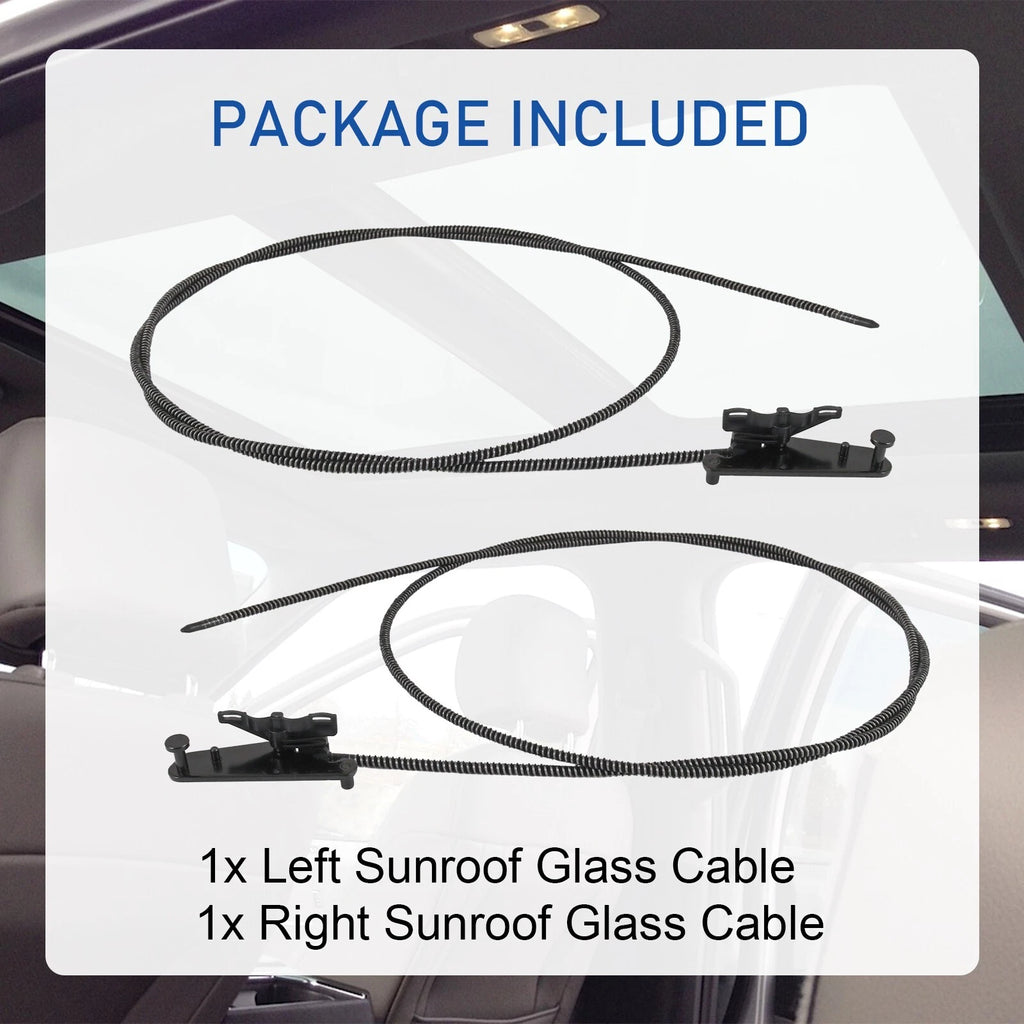 2X Sunroof Glass Cables and Track Assembly Repair Kit for Ford F150 (2015–2020)