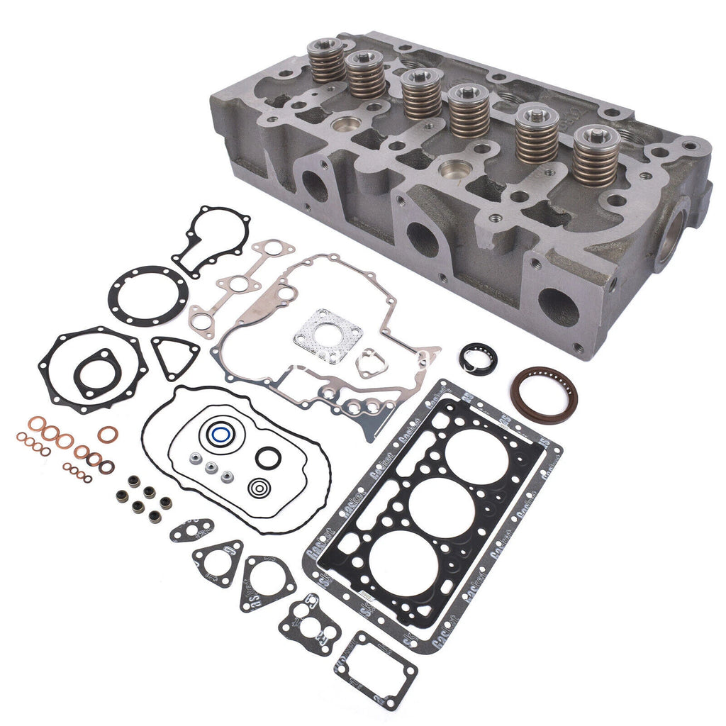 Complete Cylinder Head w/Valves Gasket Kit for Kubota RTV 900 (2004–2018)