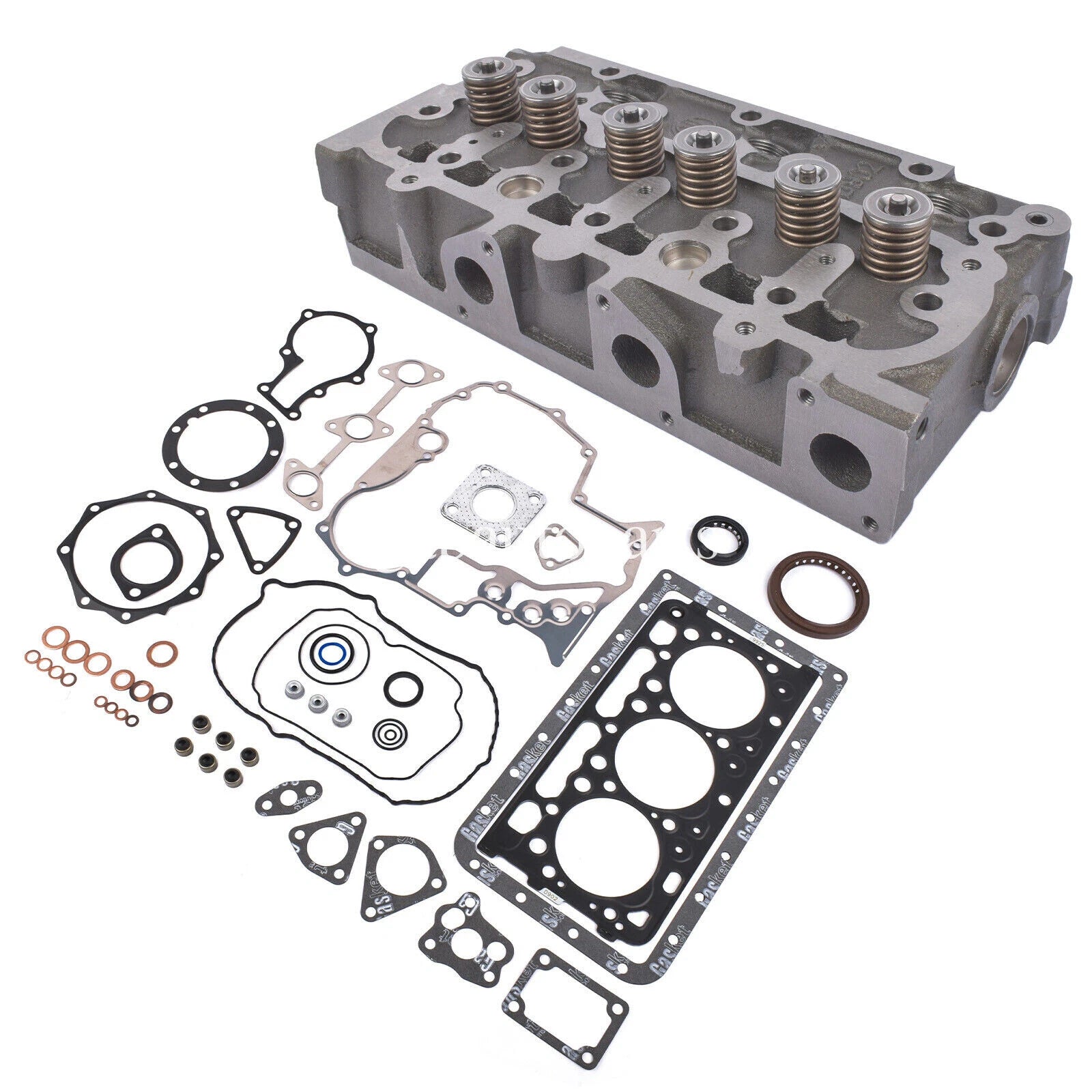 Complete Cylinder Head w/Valves Gasket Kit for Kubota RTV 900 (2004–2018)