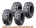 Complete Set of 4 ATV Tires 25x10-12 for Cub-Cadet Volunteer WT (2016)