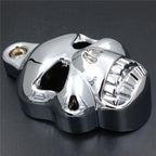 Chrome Skull Horn Cover for Harley Davidson Cowbell Horns (1992–2020)