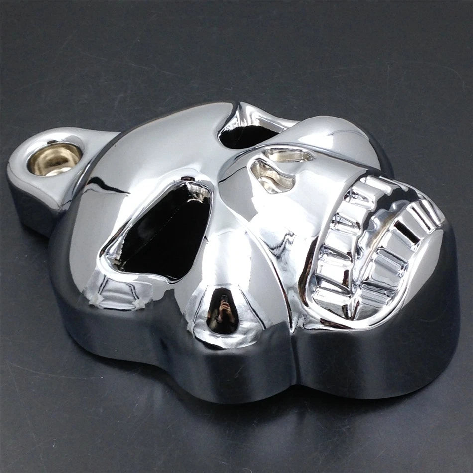 Chrome Skull Horn Cover for Harley Davidson Cowbell Horns (1992–2020)