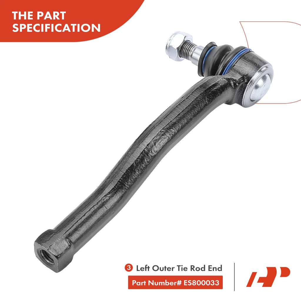 Set of 8 Front Control Arm Ball Joints Tie Rods for Chevy Aveo (2004â2011)