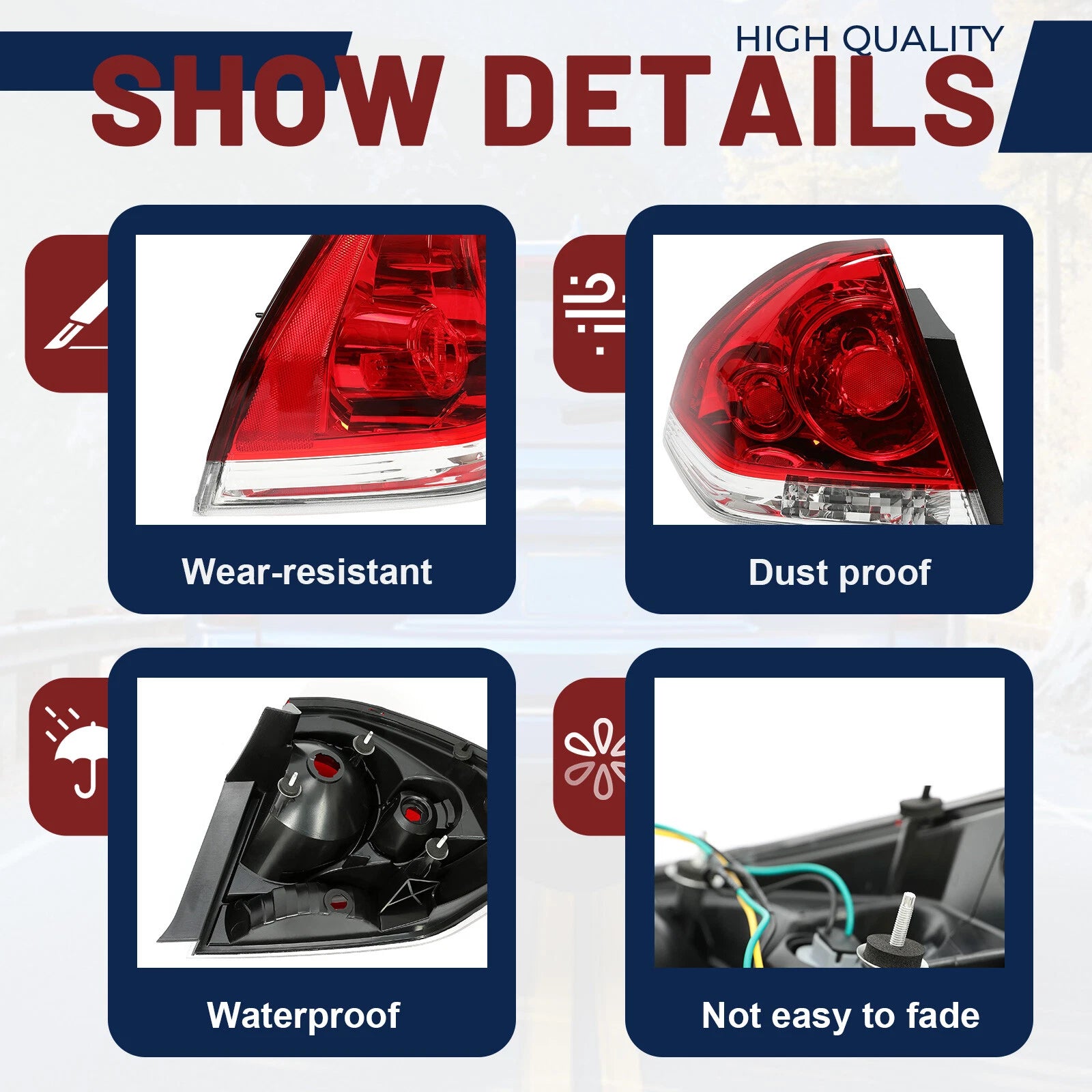 Tail Light Lamp for Chevy Impala (2006–2013, 2016)