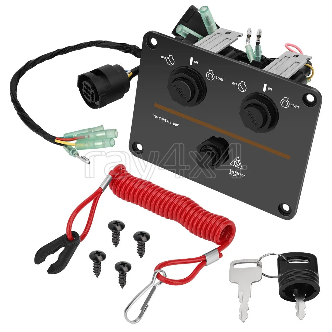 Dual Key Switch for Yamaha Outboards (6K1-82570-13-00, 6K1-82570-08-00)