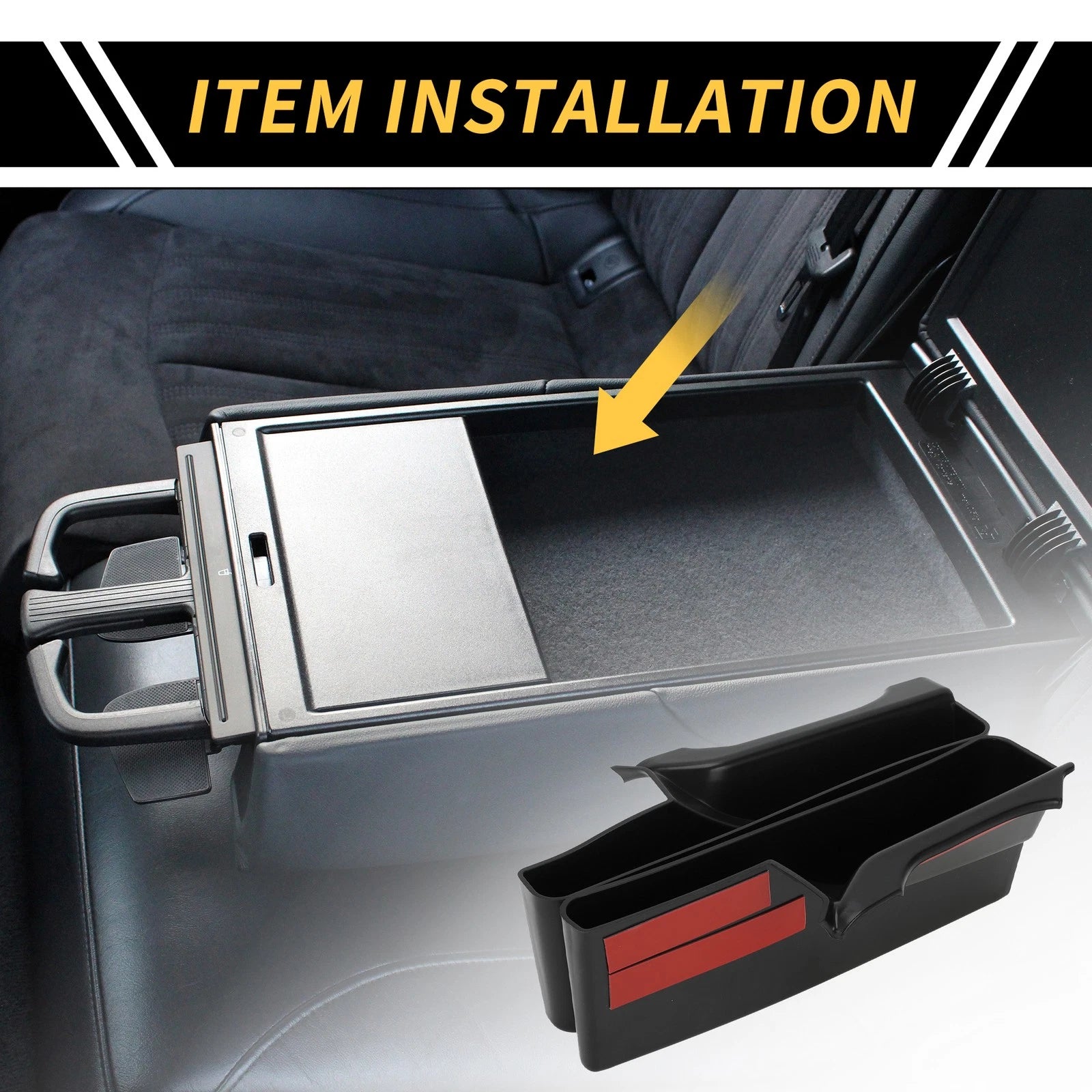 Pair Center Console Side Organizer Insert Tray for Toyota Tacoma (2016–2023)