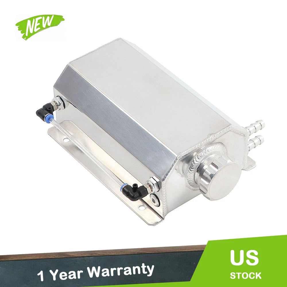 2L Aluminum Coolant Radiator Overflow Tank for Universal Fit (All Years)