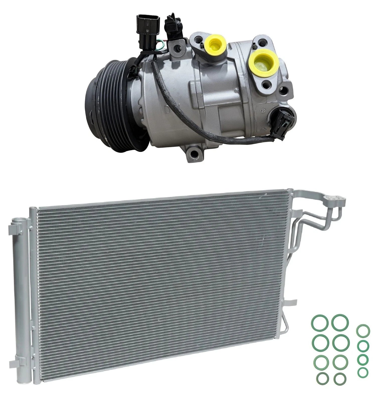 AC Compressor Kit with Condenser Replacement for Kia Seltos 2.0L (2022–2024)
