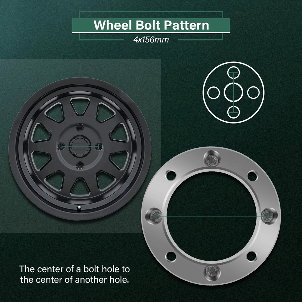 2X 4x156 2" Wheel Spacers 12x1.5 Studs for Polaris Ranger RZR 900 (2015–2018)