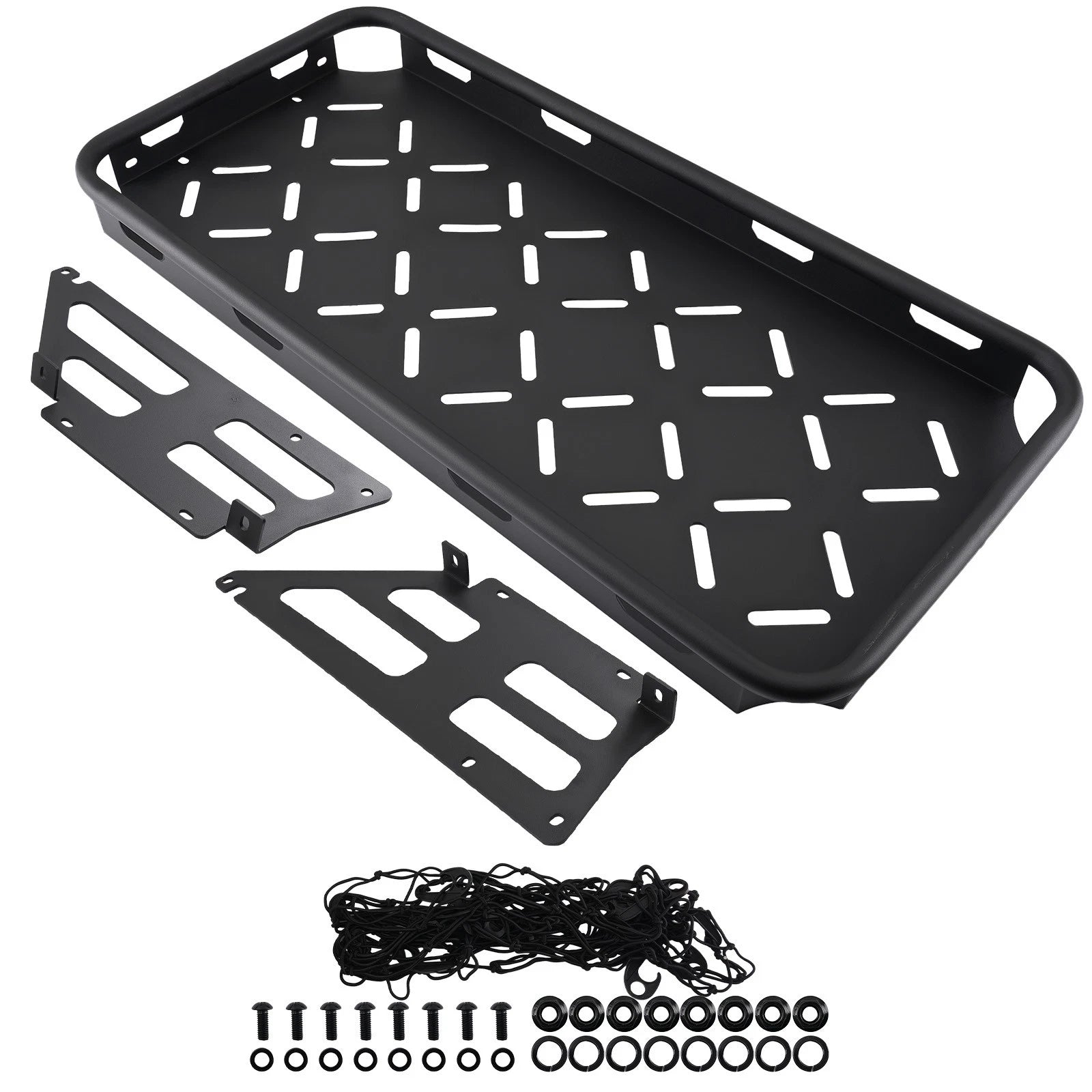 Black Cargo Organizer for Ford Bronco (2021–2025) Steel Basket 350lbs