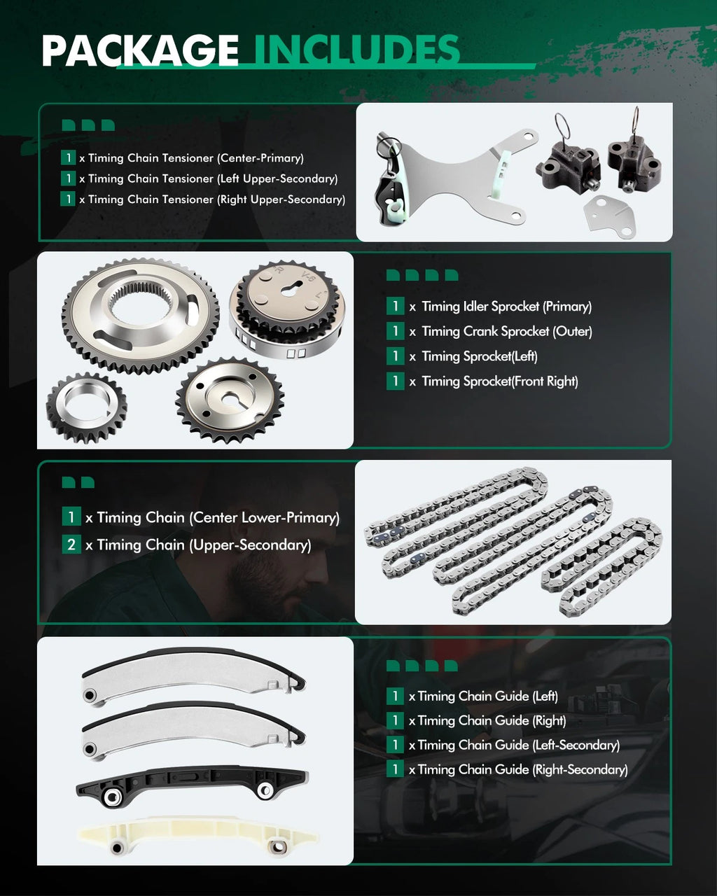 Timing Chain Kit for Jeep Liberty Dodge Ram 1500 3.7L (2004–2013)